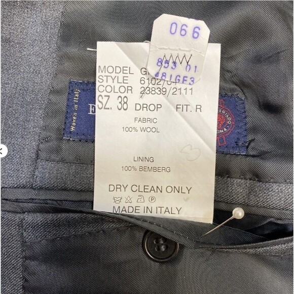 Ermenegildo Zegna Blazer Mens 41R Gray Striped Preppy American Corpcore Italy - Picture 10 of 15